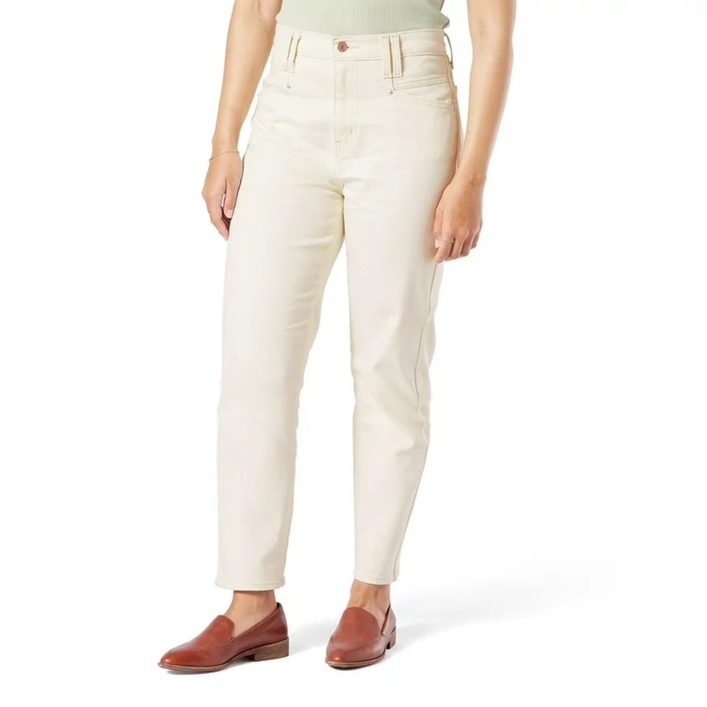 WHITE LEVI NON RIPPED JEANS